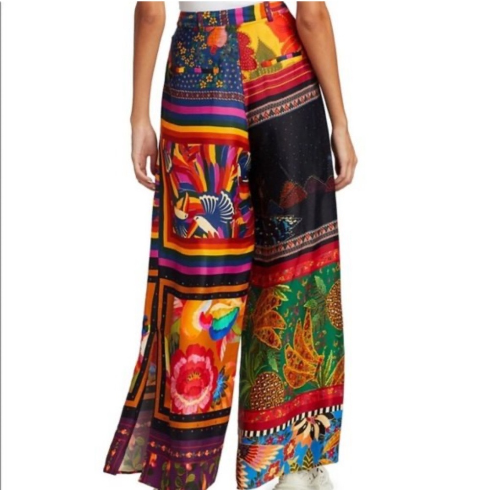 FARM Rio Colorful Textile Design Flowy High Waisted Pants